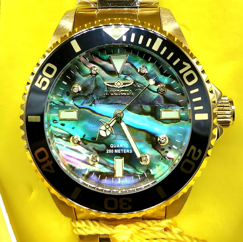 FIRM PRICE-NWOT Invicta Carat Diamond w/Abalone Dial Women's Watch(WATCH ONLY)